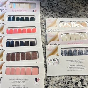 Color Street Nail Strips - Pink, Blue, Gold, and More